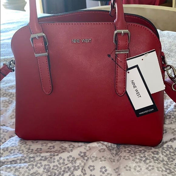 Nine West lipstick red carrigan dome satchel bag - Picture 5 of 5